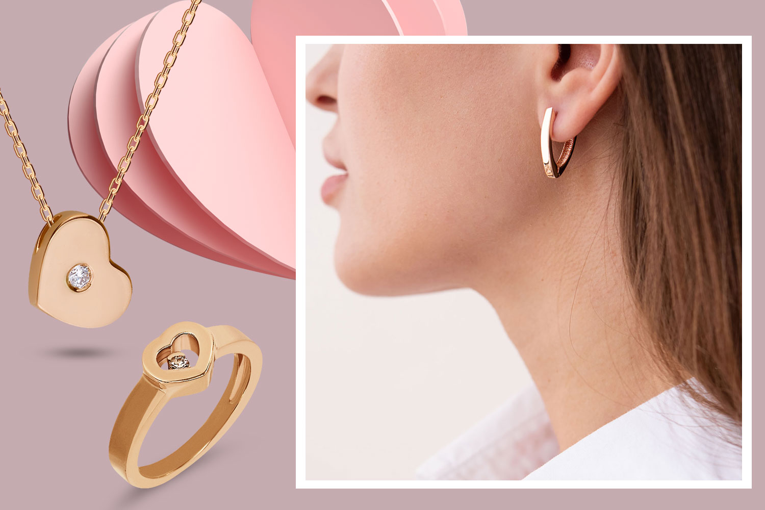 Gold ring with diamond “Heart”